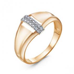 Золотое кольцо КЮЗ Del'ta D1100734 с фианитом D1100734 фото