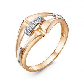Золотое кольцо КЮЗ Del'ta D1100737 с фианитом D1100737 фото