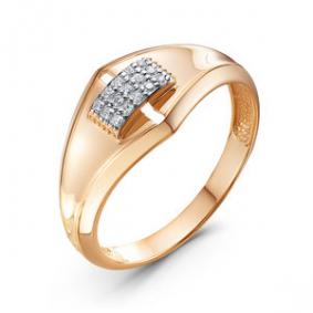 Золотое кольцо КЮЗ Del'ta D1100742 с фианитом D1100742 фото