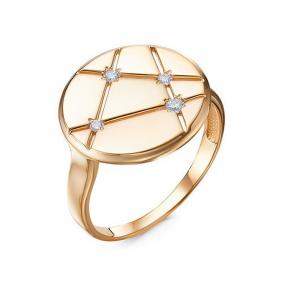 Золотое кольцо КЮЗ Del'ta D1100899 с фианитом D1100899 фото