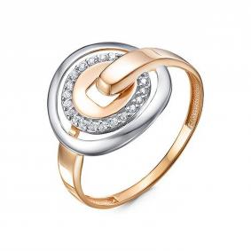 Золотое кольцо КЮЗ Del'ta D1101053 с фианитом D1101053 фото