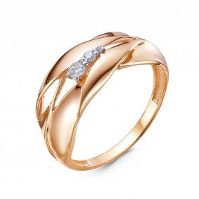 Золотое кольцо КЮЗ Del'ta D1101120 с фианитом D1101120 фото