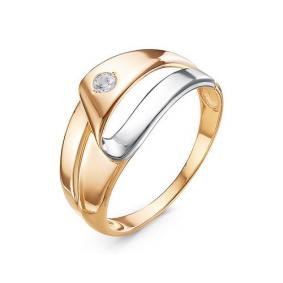 Золотое кольцо КЮЗ Del'ta D1101162 с фианитом D1101162 фото