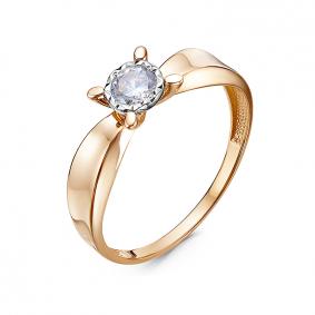 Золотое кольцо КЮЗ Del'ta D1101202 с фианитом D1101202 фото