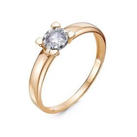 Золотое кольцо КЮЗ Del'ta D1101203 с фианитом D1101203 фото