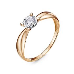 Золотое кольцо КЮЗ Del'ta D1101206 с фианитом D1101206 фото