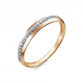 Золотое кольцо КЮЗ Del'ta D1101261 с фианитом D1101261 фото