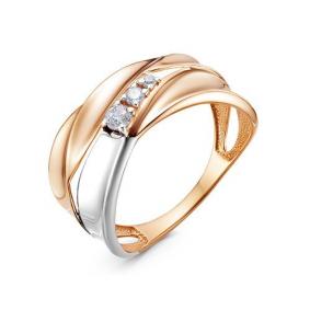 Золотое кольцо КЮЗ Del'ta D1101342 с фианитом D1101342 фото