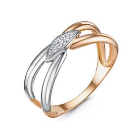 Золотое кольцо КЮЗ Del'ta D1101391 с фианитом D1101391 фото