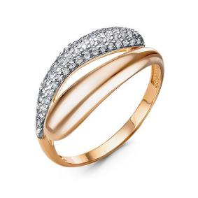 Золотое кольцо КЮЗ Del'ta D1101408 с фианитом D1101408 фото