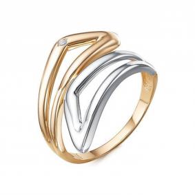 Золотое кольцо КЮЗ Del'ta D1101417 с фианитом D1101417 фото