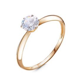 Золотое кольцо КЮЗ Del'ta D1101511 с фианитом D1101511 фото