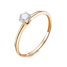 Золотое помолвочное кольцо КЮЗ Del'ta с фианитом D1101535 D1101535 фото