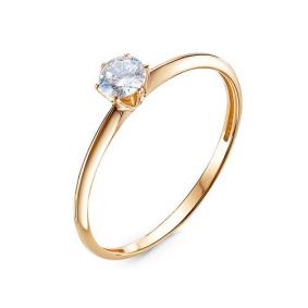 Золотое помолвочное кольцо КЮЗ Del'ta с фианитом D1101540 D1101540 фото