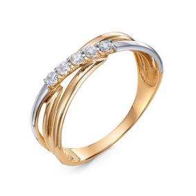 Золотое кольцо КЮЗ Del'ta D1101628 с фианитом D1101628 фото