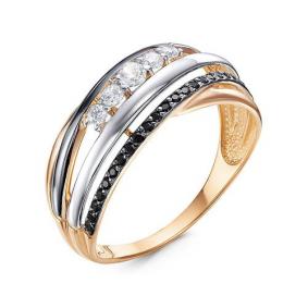 Золотое кольцо КЮЗ Del'ta D1101706 с фианитом D1101706 фото