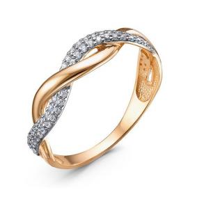 Золотое кольцо КЮЗ Del'ta D1102322 с фианитом D1102322 фото