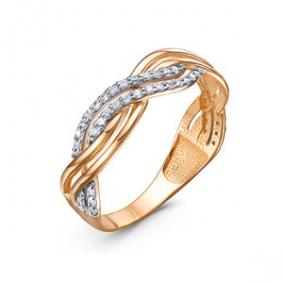 Золотое кольцо КЮЗ Del'ta D1102324 с фианитом D1102324 фото