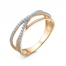 Золотое кольцо КЮЗ Del'ta D1102632 с фианитом D1102632 фото