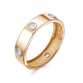Золотое кольцо КЮЗ Del'ta D1103100 с фианитом D1103100 фото