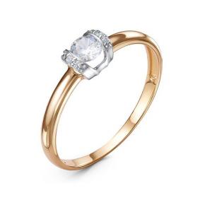 Золотое кольцо КЮЗ Del'ta D1103203 с фианитом D1103203 фото