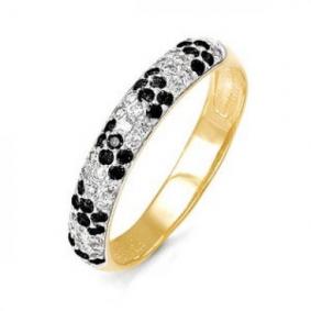 Золотое кольцо КЮЗ Del'ta D110609 с фианитом D110609 фото