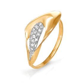 Золотое кольцо КЮЗ Del'ta D110647 с фианитом D110647 фото