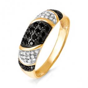 Золотое кольцо КЮЗ Del'ta D110661 с фианитом D110661 фото