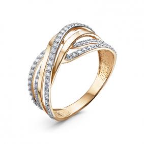 Золотое кольцо КЮЗ Del'ta D1106672 с фианитом D1106672 фото