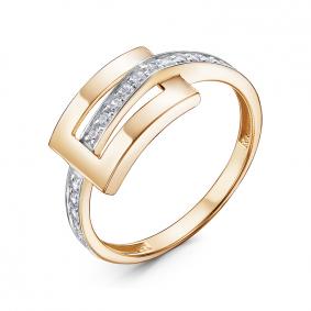 Золотое кольцо КЮЗ Del'ta D1106676 с фианитом D1106676 фото