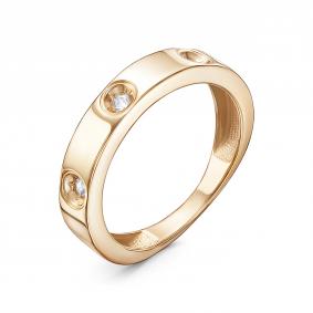 Золотое кольцо КЮЗ Del'ta D1106816 с фианитом D1106816 фото