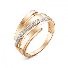 Золотое кольцо КЮЗ Del'ta D1107040 с фианитом D1107040 фото