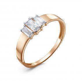 Золотое кольцо КЮЗ Del'ta D1107104 с фианитом D1107104 фото