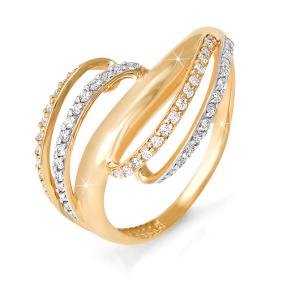 Золотое кольцо КЮЗ Del'ta D110733 с фианитом D110733 фото