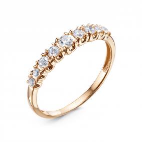 Золотое кольцо КЮЗ Del'ta D1107943 с фианитом D1107943 фото