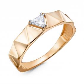 Золотое кольцо КЮЗ Del'ta D1108364 с фианитом D1108364 фото