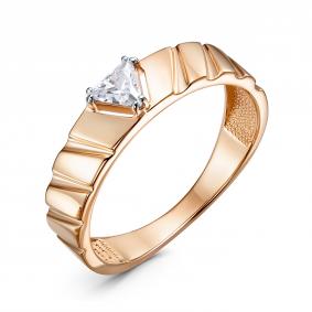 Золотое кольцо КЮЗ Del'ta D1108371 с фианитом D1108371 фото