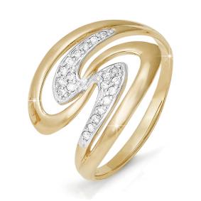 Золотое кольцо КЮЗ Del'ta D111147 с фианитом D111147 фото