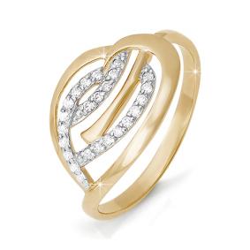 Золотое кольцо КЮЗ Del'ta D111156 с фианитом D111156 фото