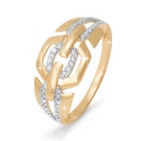 Золотое кольцо КЮЗ Del'ta D111292 с фианитом D111292 фото