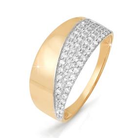 Золотое кольцо КЮЗ Del'ta D111320 с фианитом D111320 фото