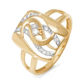 Золотое кольцо КЮЗ Del'ta D111468 с фианитом D111468 фото