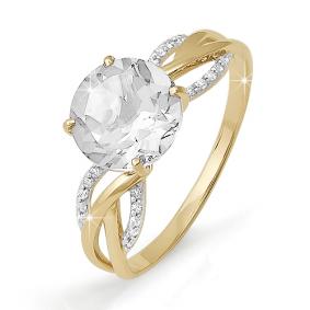 Золотое кольцо КЮЗ Del'ta D111476 с фианитом D111476 фото