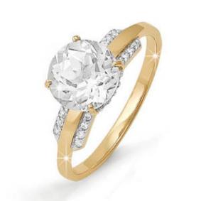 Золотое кольцо КЮЗ Del'ta D111479 с фианитом D111479 фото