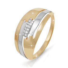 Золотое кольцо КЮЗ Del'ta D111508 с фианитом D111508 фото
