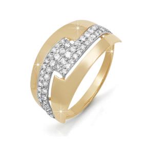 Золотое кольцо КЮЗ Del'ta D111509 с фианитом D111509 фото