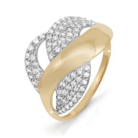 Золотое кольцо КЮЗ Del'ta D111524 с фианитом D111524 фото