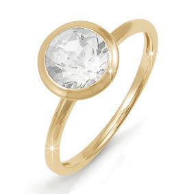 Золотое кольцо КЮЗ Del'ta D111537 с фианитом D111537 фото