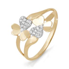 Золотое кольцо КЮЗ Del'ta D111621 с фианитом D111621 фото