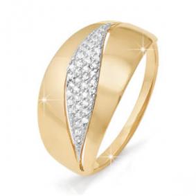 Золотое кольцо КЮЗ Del'ta D111699 с фианитом D111699 фото